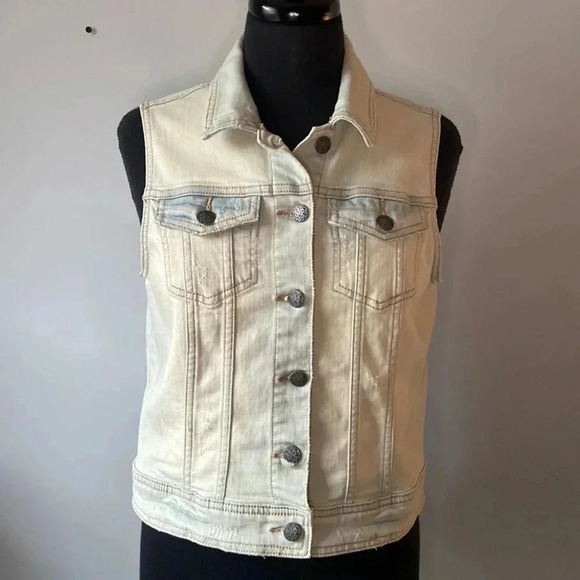 Prana |  Sleeveless Jean Vest - Picture 1 of 8